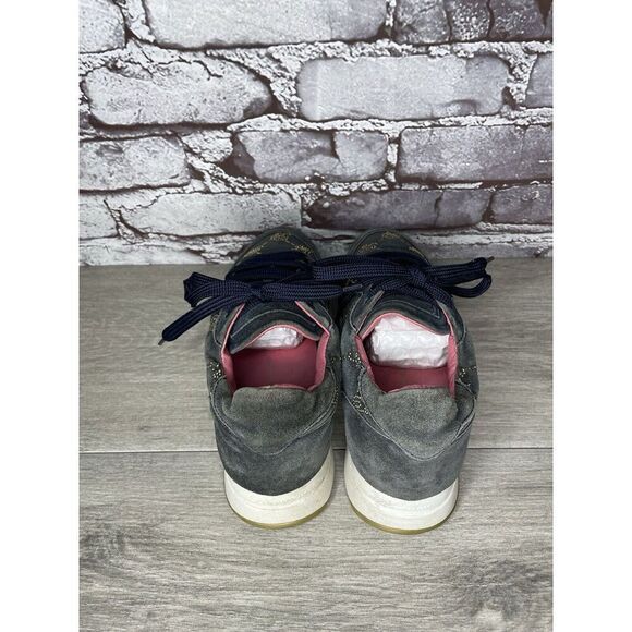 Blumarine Blue Suede Gold Embellished Lace Up Sneakers Women’s Sz 36.5EU/6M US - Picture 7 of 16